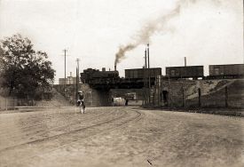 Wiadukt wschodni przy Stacji Ł&oacute;dź-Kaliska - 1925