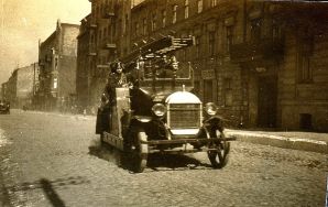Strażacy na ul. Żeromskiego 60 - 1926