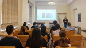Zajęcia dla student&oacute;w z Katedry Filologii Słowiańskiej Uniwersytetu Ł&oacute;dzkiego w APŁ, fot. M. Dybalski.