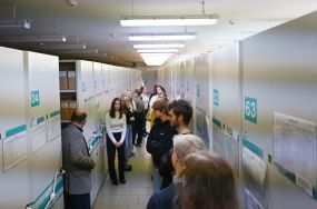 Wycieczka student&oacute;w Historii Sztuki Uniwersytetu Ł&oacute;dzkiego w APŁ, fot. M. Dybalski.