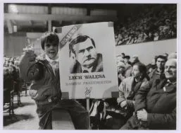 Wizyta Lecha Wałęsy w Łodzi 1990 zdj. A. Wach