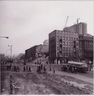 Budowa trasy W-Z w Łodzi lata 70-te XX w. zdj. A. Wach