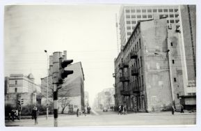 r&oacute;g ul. Zamenhoffa i al. Kościuszki, widok w kierunku ul. Piotrkowskiej 1978 zdj. R.Kasprowicz