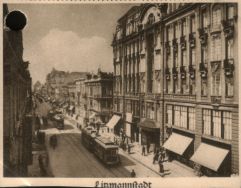 Ul. Piotrkowska, widok  na Grand Hotel 