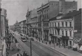 Ul. Piotrkowska r&oacute;g Tuwima, 1896 r.
