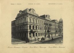 Ul. Piotrkowska, Grand Hotel i restauracja, z cyklu Widoki m. Łodzi, fot. B. Wilkoszewski, 1896 r. 