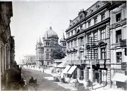 Ul. Piotrkowska. Widok na Nowy Rynek, 1896 r.