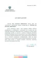 List gratulacyjny od Naczelnego Dyrektora Archiw&oacute;w Państwowych dr. Pawła Pietrzyka, fot. M. Lisiecki.