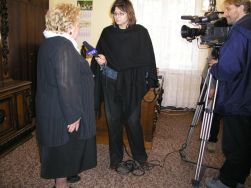 Wywiad dla stacji telewizyjnej dyrektor Urszuli Zarzyckiej-Sutter.