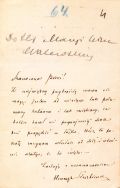 List Henryka Sienkiewicza, w kt&oacute;rym informuje Marię hr. Walewską o stanie swojego zdrowia, b.d.