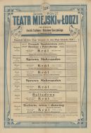 &bdquo;Poranek Sienkiewicza&rdquo; w repertuarze Teatru Miejskiego w Łodzi na okres od 21 do 28 listopada w sezonie 1926/27.