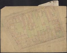 Mapa w skali 1:250, blok nr 43, kwartał: Rzgowska &ndash; Nowo-Zarzewska &ndash; Krucza &ndash; Napi&oacute;rkowskiego, zmierzył i wyrysował Jan Żenow, 1922 r.