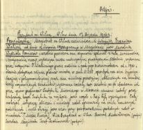 Poświadczenie pracy Franciszka Walickiego w Oddziale pomiar&oacute;w miasta Wilna wydane przez prezydenta miasta Wilna z dnia 17 stycznia 1916 r.