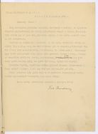 Pismo prof. Banachiewicza z dnia 3.09.1921 r. z przesłanymi wynikami obserwacji na Retkini.