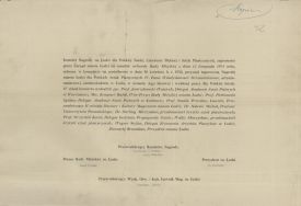Dyplom przyznania Nagrody m. Łodzi dla sztuk plastycznych Władysławowi Strzemińskiemu,1932 r.
