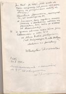 Podanie Władysława Strzemińskiego o rozpoczęcie postępowania rehabilitacyjnego,1945 r.